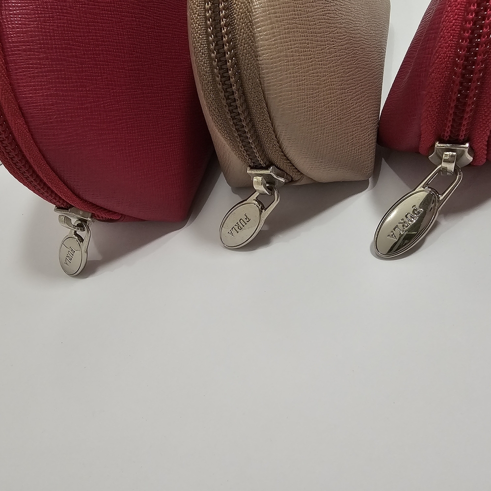 Furla Electra 3-Piece Saffiano Leather Cosmetic Case Set - Pink Multi/Giglio - Picture 3 of 8